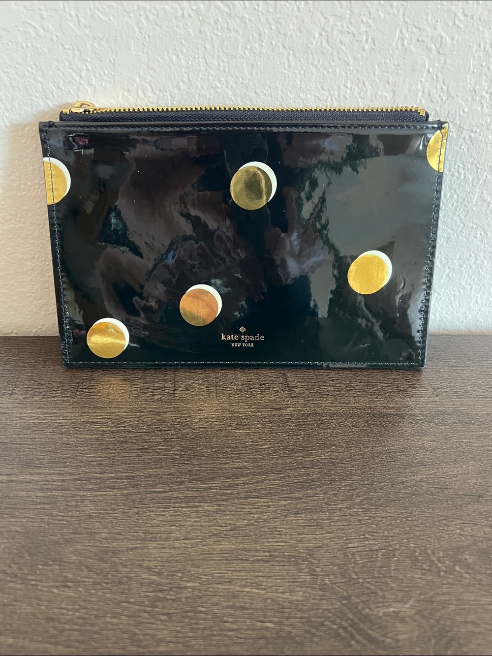 kate spade Black Patent Leather Wristlet